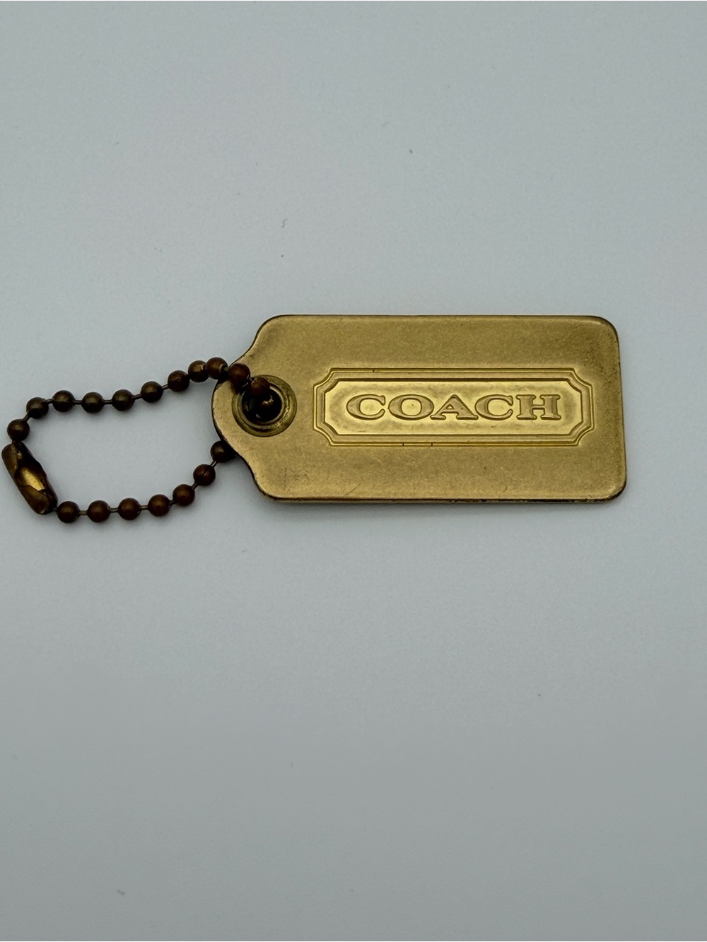 COACH Brass Hangtag Vintage Nice Patina